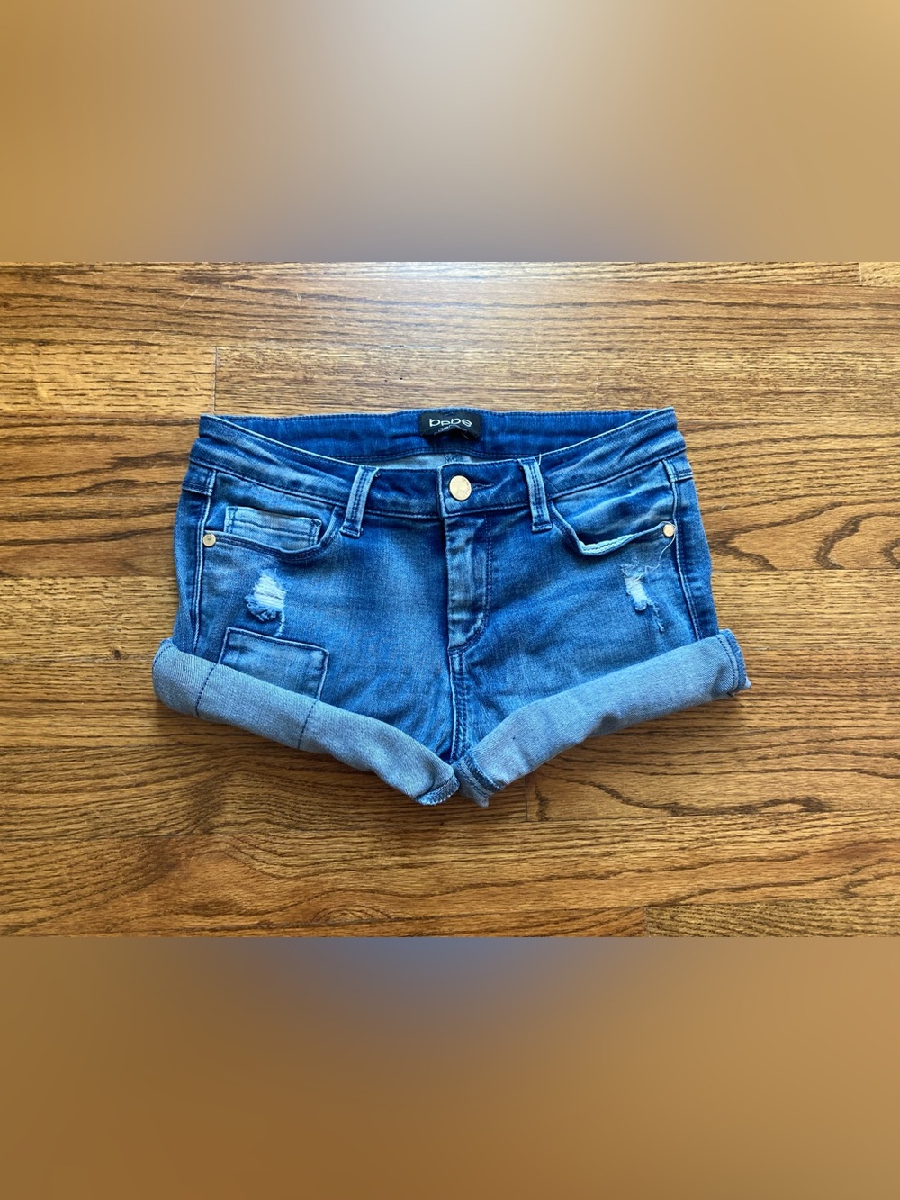 Bebe blue denim shorts size 27